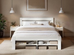 Noomi Pradis Double Storage Bed White (FSC-Certified) - thumbnail 3