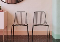 Dorel Caden Wire Dining Chair (set of 2)-Gold - thumbnail 3