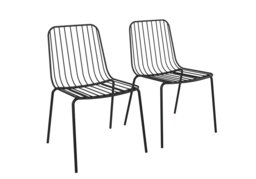 Dorel Caden Wire Dining Chair (set of 2)-Gold - thumbnail 2