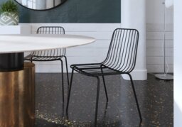 Dorel Caden Wire Dining Chair (set of 2)-Gold - thumbnail 5