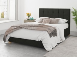 Aspire Hepburn Ottoman Bed Saxon Twill Charcoal - Kingsize