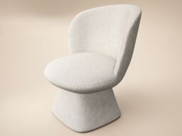 SOLACE+CO Varm Walnut-Effect Ribbed Dining Table with White Aiko Chairs Set-Table + 4 Chairs - thumbnail 7