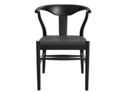 LPD Aries Dining Chair Set of 2 Black Satin Grain Wood  - thumbnail 7