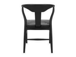 LPD Aries Dining Chair Set of 2 Black Satin Grain Wood  - thumbnail 5