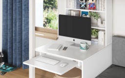 Noomi Eino High Sleeper with Futon & Desk White/Black (FSC-Certified) - thumbnail 4