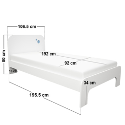 Flair Livana Single Bed White - thumbnail 5