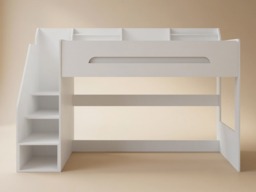 Flair Stepaside High Sleeper Bed with Staircase White - thumbnail 5