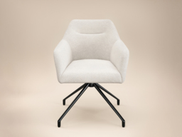SOLACE+CO Lexi Dining Table with 4 Isla Swivel Dining Chairs Cream Boucle - thumbnail 6
