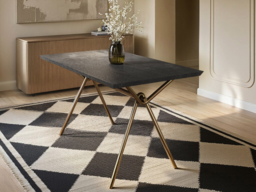 SOLACE+CO Lexi Dining Table with 4 Isla Swivel Dining Chairs Cream Boucle - thumbnail 3