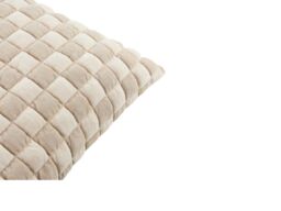 Furn Softie Checkerboard 50 x 50cm Quilted Polyester Cushion-Natural - thumbnail 3
