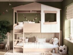 Flair Dreamland House Bunk Bed Oak & White - thumbnail 2