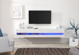 GFW Galicia Wall Mounted TV Unit With LED-Grey - thumbnail 5