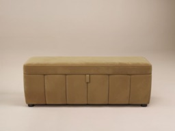 SOLACE+CO Emilie Ottoman Blanket Box Caramel Velvet - thumbnail 7