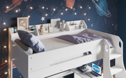 Flair Cosmic High Sleeper with Desk White - thumbnail 2
