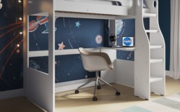 Flair Cosmic High Sleeper with Desk White - thumbnail 3