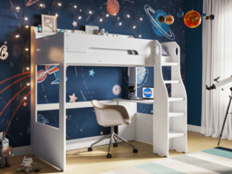 Flair Cosmic High Sleeper with Desk White - thumbnail 7