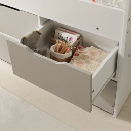 Flair Lars Low Cabin Bed with Trundle White & Grey - thumbnail 4