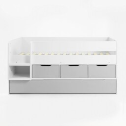 Flair Lars Low Cabin Bed with Trundle White & Grey - thumbnail 7