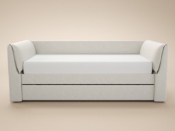 Flair Max Day Bed with Trundle Cream Chenille - thumbnail 4