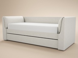 Flair Max Day Bed with Trundle Cream Chenille - thumbnail 5