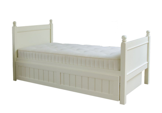 Little Folks Fargo Bed Frame & Trundle Ivory White - image 1
