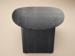 SOLACE+CO Emil Black Glass Oval Coffee Table - thumbnail 3