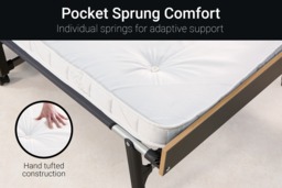 Jay-Be® GP120 Grand Folding Bed with e-Pocket Tufted Mattress, Small Double - thumbnail 5