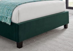 Limelight Polaris Recycle Fabric Bed Frame-Emerald Green-Kingsize - thumbnail 4