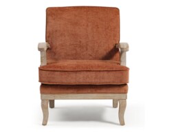 Kyoto Colwell Upholstered Accent Chair with Curved Arms Distressed Terracotta - thumbnail 4