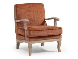 Kyoto Colwell Upholstered Accent Chair with Curved Arms Distressed Terracotta - thumbnail 2