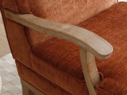Kyoto Colwell Upholstered Accent Chair with Curved Arms Distressed Terracotta - thumbnail 5