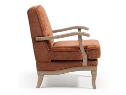 Kyoto Colwell Upholstered Accent Chair with Curved Arms Distressed Terracotta - thumbnail 3