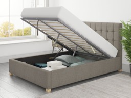 Aspire Sinatra Ottoman Bed Saxon Twill Grey - Kingsize - thumbnail 3