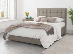 Aspire Sinatra Ottoman Bed Saxon Twill Grey - Kingsize - thumbnail 4