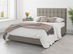Aspire Sinatra Ottoman Bed Saxon Twill Grey - Kingsize