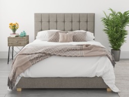 Aspire Sinatra Ottoman Bed Saxon Twill Grey - Kingsize - thumbnail 2