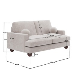 SOLACE+CO Addison 2 Seater Sofa Beige Boucle - thumbnail 7