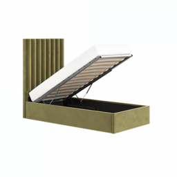 Flair Everley Single Ottoman Bed Green Velvet - thumbnail 6