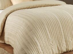Duvet Day Harrison Stripe Soft Tufted Duvet Cover Set-Kingsize-Linen - thumbnail 3