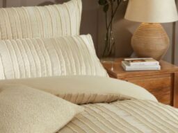 Duvet Day Harrison Stripe Soft Tufted Duvet Cover Set-Kingsize-Linen - thumbnail 2