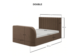 Flair Fallon TV Side Lift Ottoman Bed Brown Chenille Kingsize - thumbnail 7