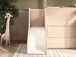 Flair Dreamland House Mid Sleeper with Slide & Storage White and Oak - thumbnail 4