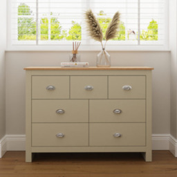 GFW Lancaster 7 Drawer Merchants Chest -Cream - thumbnail 1