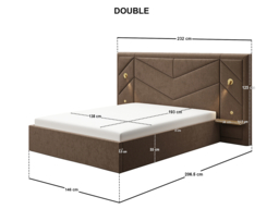 Flair Alice Hotel Ottoman Bed Double Brown Chenille - thumbnail 7