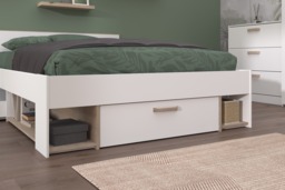 Parisot Dream White Double Bed Frame with Storage Underneath - thumbnail 3