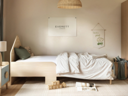 Flair Noah Single Bed Sage Green & Oak - thumbnail 2