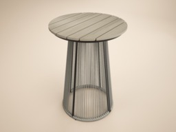 SOLACE+CO Hana Round Table & Set of 2 Lita Chairs Garden Bar Set Dark Brown - thumbnail 3