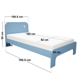 Flair Livana Single Bed Blue - thumbnail 5