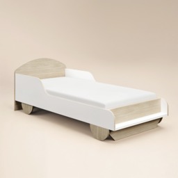 Flair Oliver Car Wooden Bed White & Oak - thumbnail 3