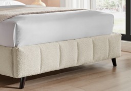 Limelight Starla Boucle Fabric Bed Frame-Ivory-Double - thumbnail 4